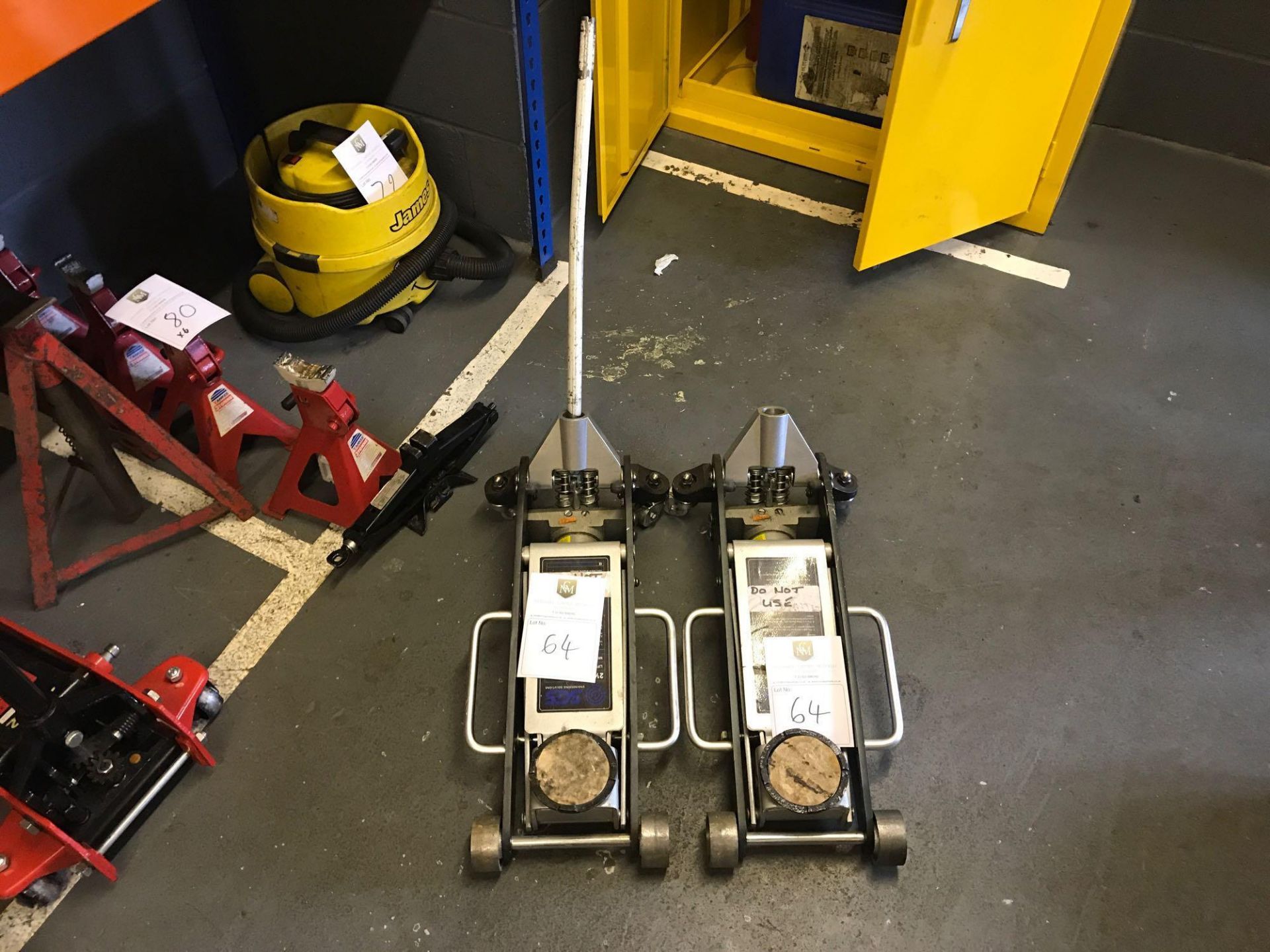 Untested trolley jacks x2