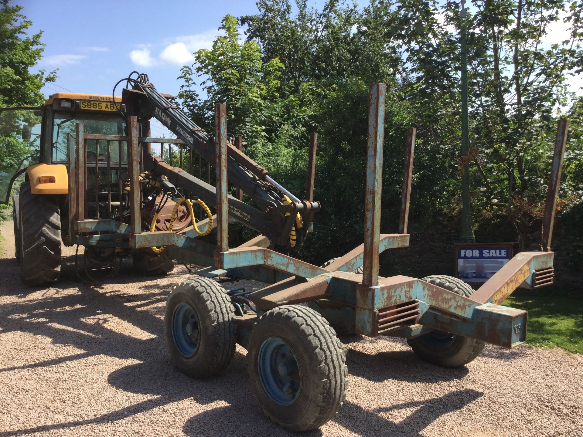 8 to 10 Ton Log Timber Forest Trailer - Image 2 of 3