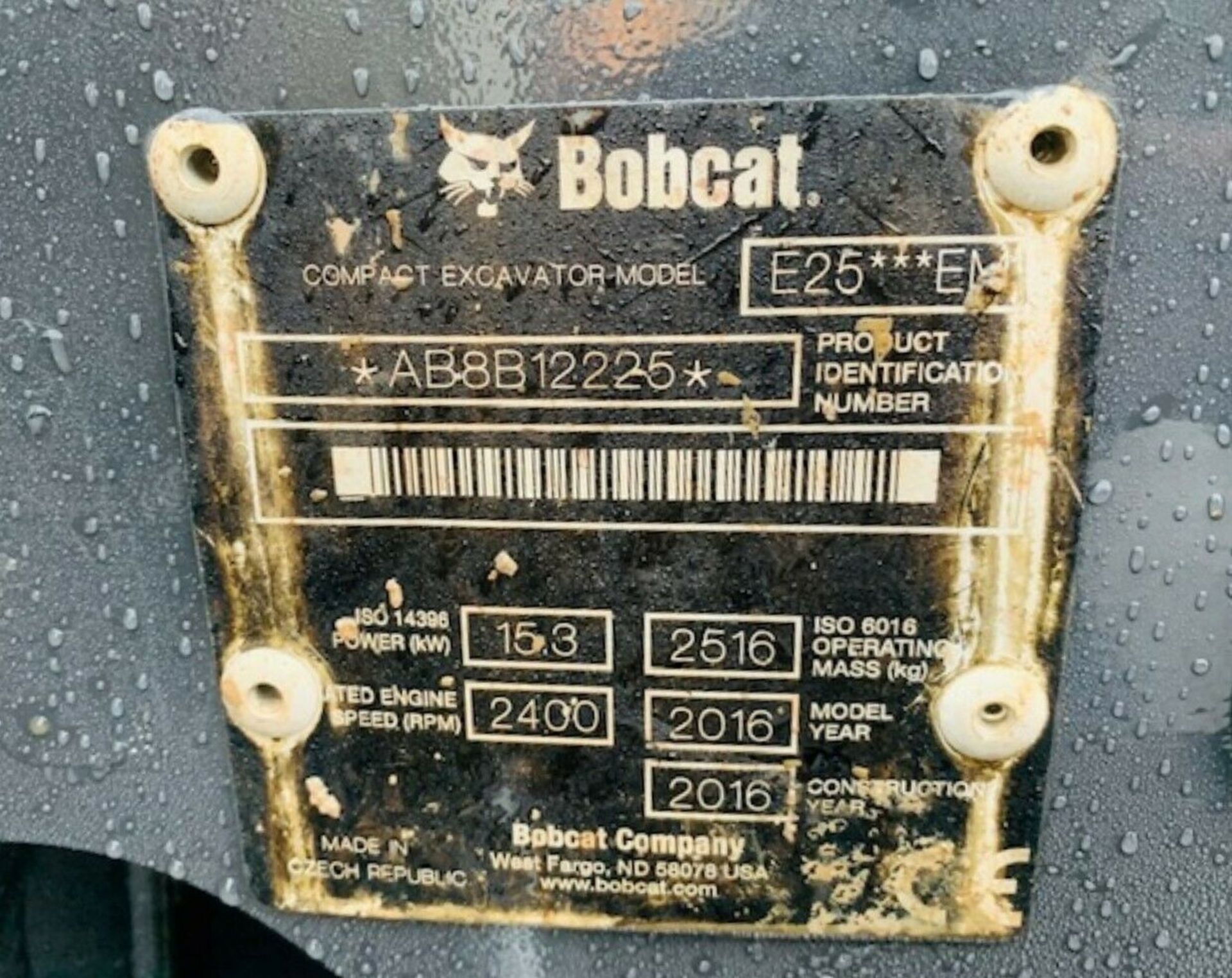 Bobcat E25 Excavator - Image 12 of 12