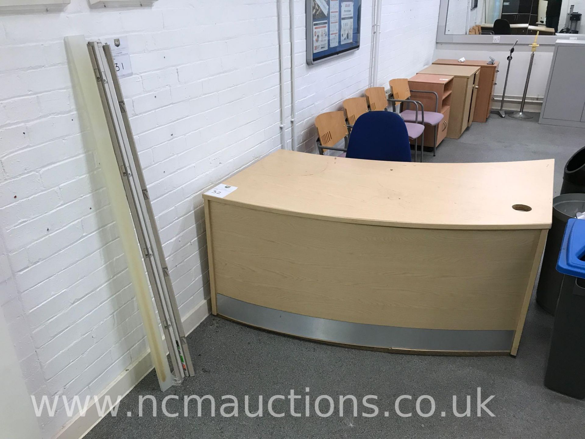 Glass fronted display cabinet and office furniture - Image 2 of 6