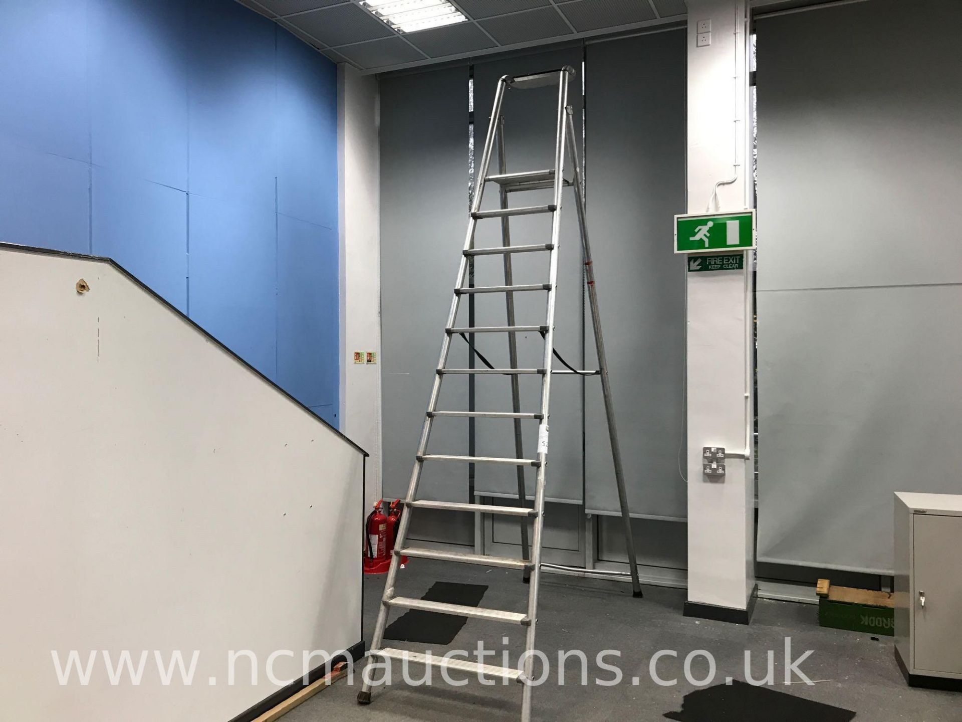 Large aluminium step ladders