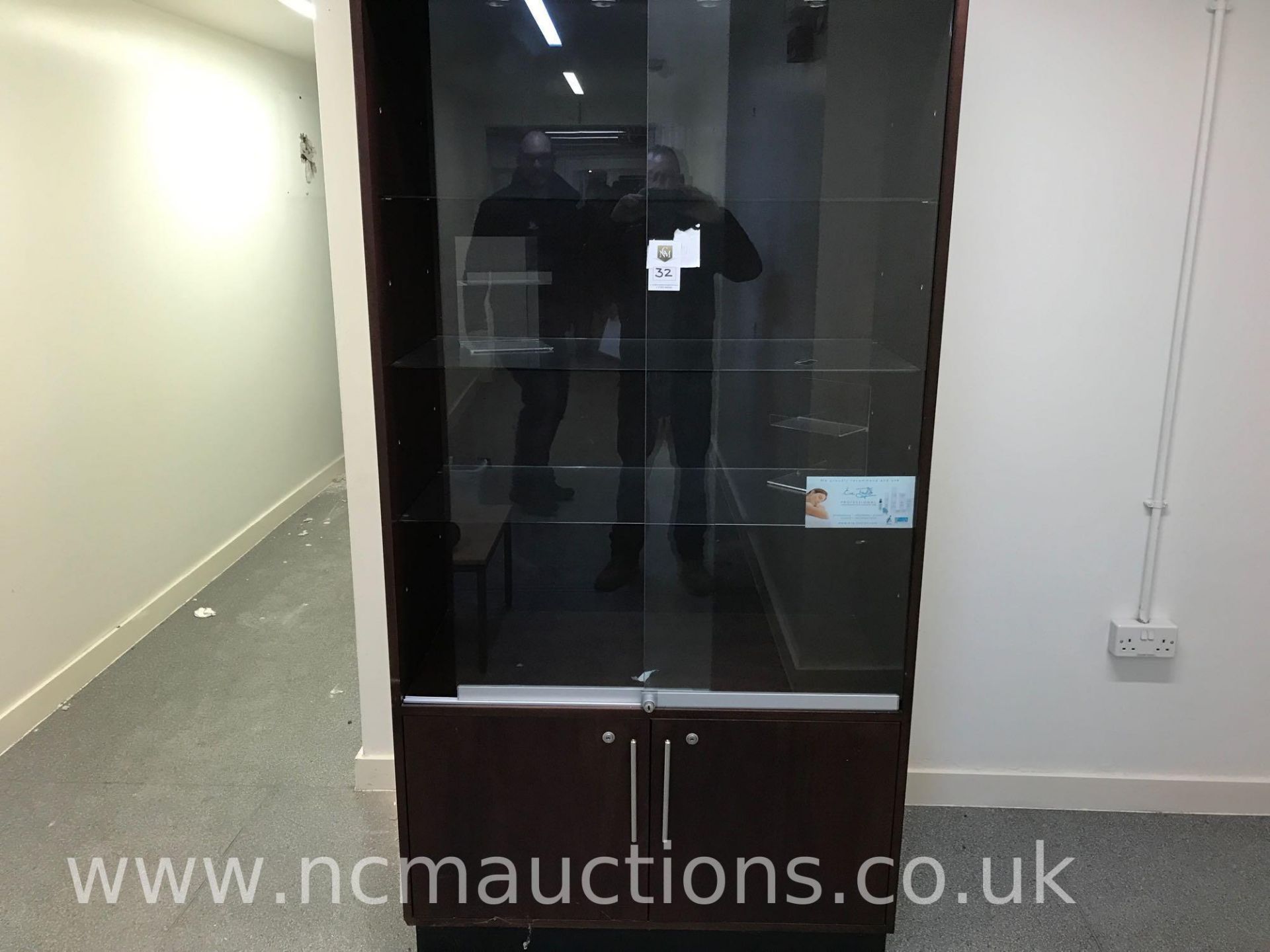 Glass fronted display cabinet and office furniture