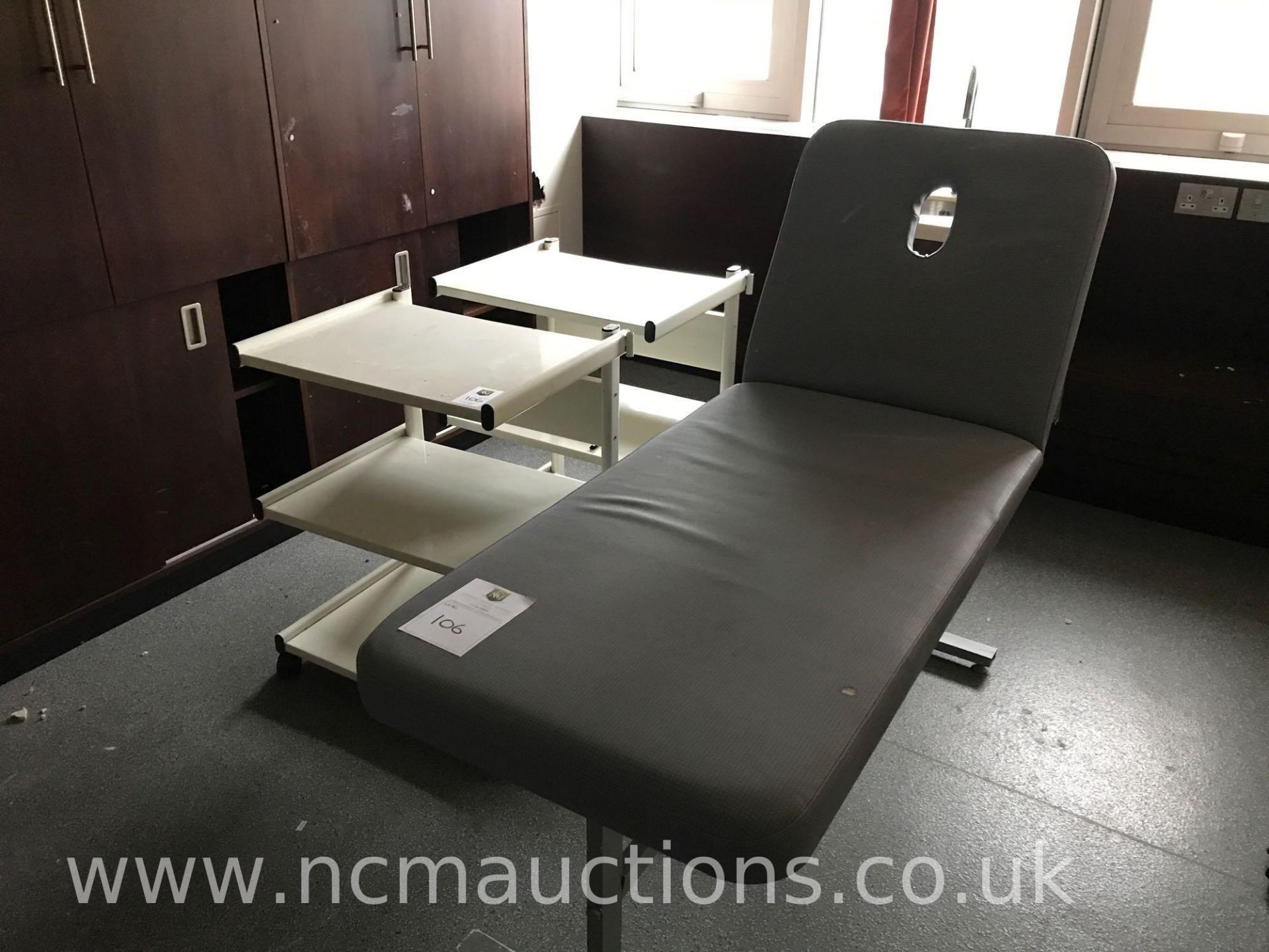 Massage bed and 2 x beauty trolleys