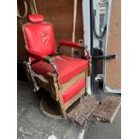 ORIGINAL ANTIQUE KOKEN BARBERS CHAIR