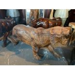 1M LONG QUALITY HANDCARVED SOLID WOOD LION ROARING