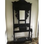 ANTIQUE CARVED HALL STAND