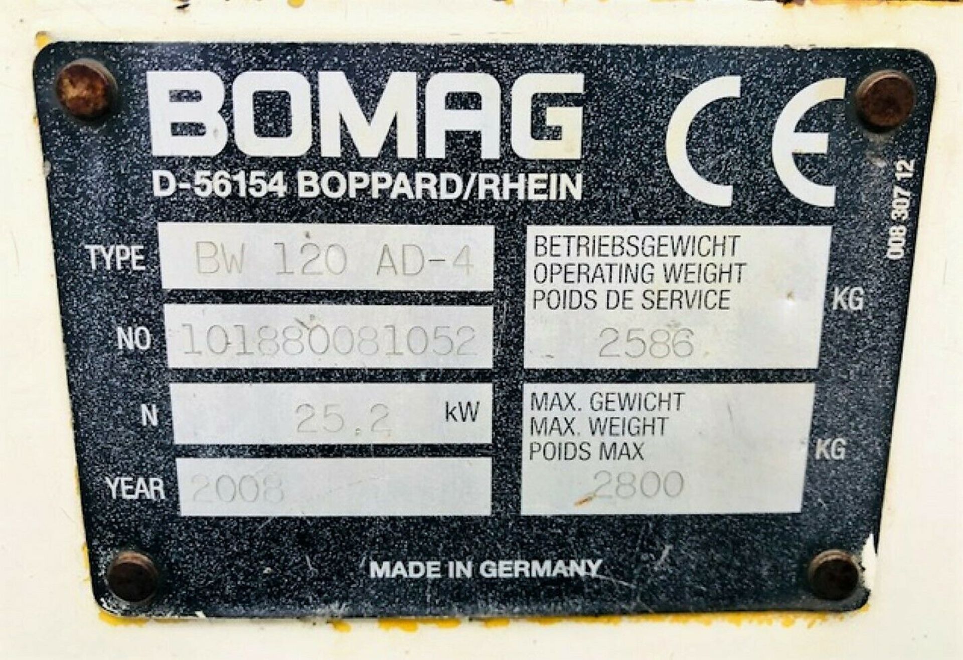 Bomag BW 120 AD-4 Tandem Roller - Image 10 of 10