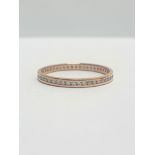 9ct Rosegold Diamond full eternity ring,0.27ct diamond