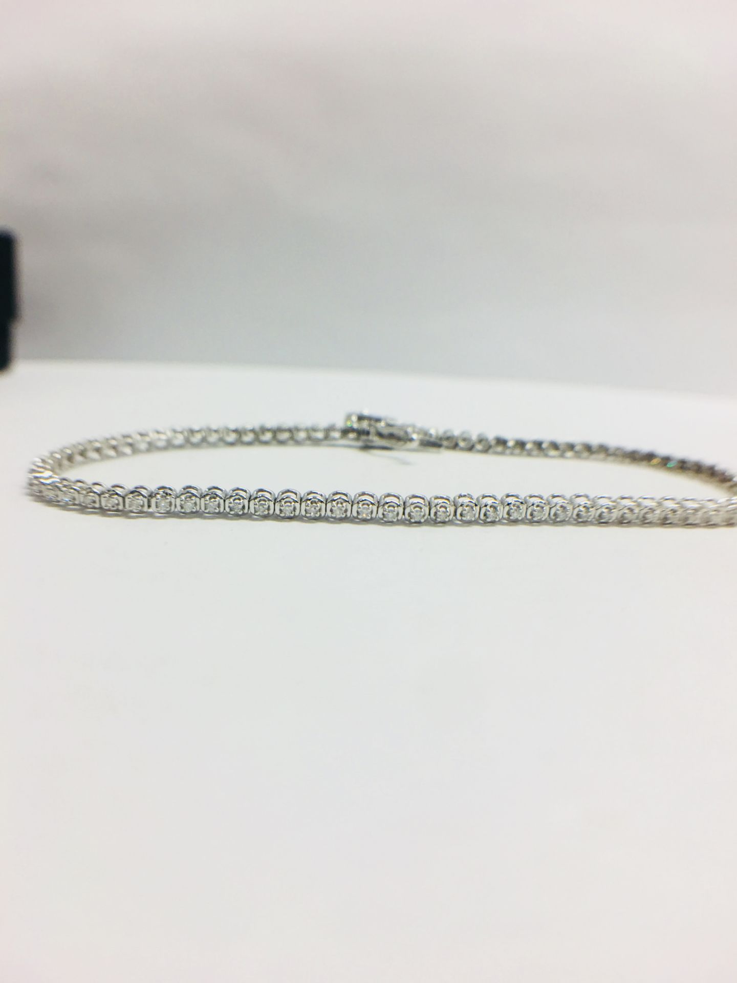 9CT White Gold Diamond Bracelet