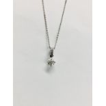 0.50ct diamond set pendant. Enhanced Brilliant cut diamond
