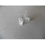 0.80ct diamond drop style solitaire earrings each set with a brilliant cut diamond
