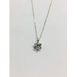 0.25ct diamond solitaire pendant set in 18ct gold. 6 claw setting