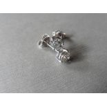 1.00ct Diamond solitaire earrings set with brilliant cut diamonds
