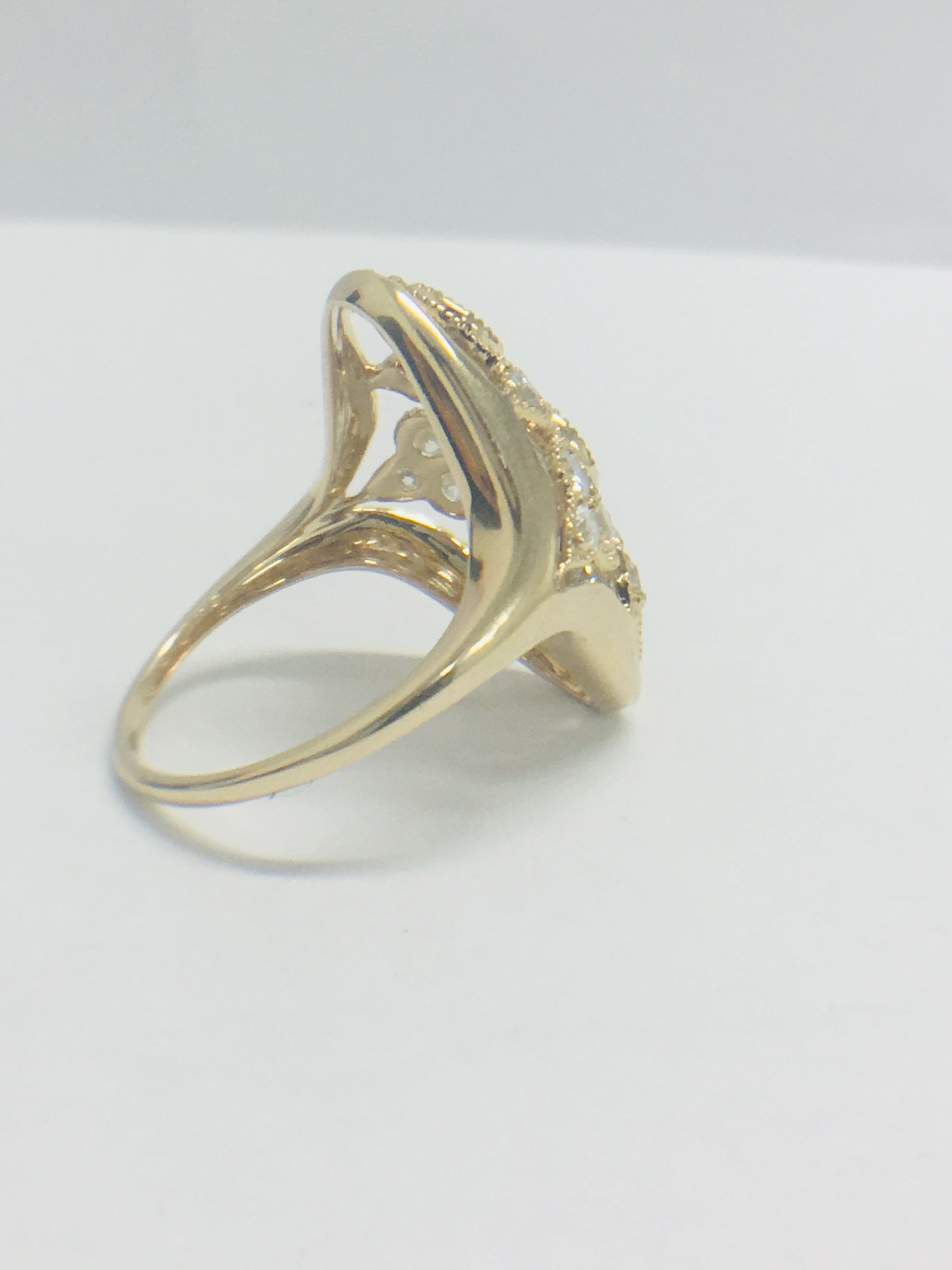 14ct Yellow Gold Diamond Ring. - Image 5 of 10