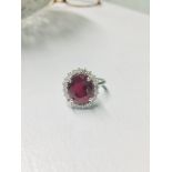 18ct Ruby Diaknd. Luster Ring