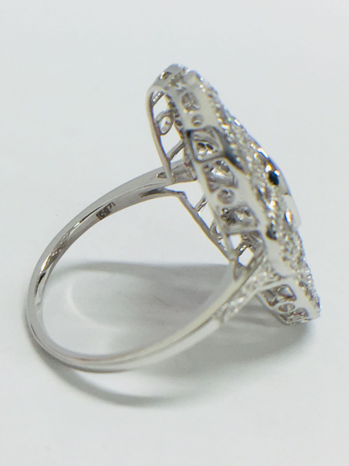 18ct White Gold Ruby & Diamond Ring. - Image 6 of 11