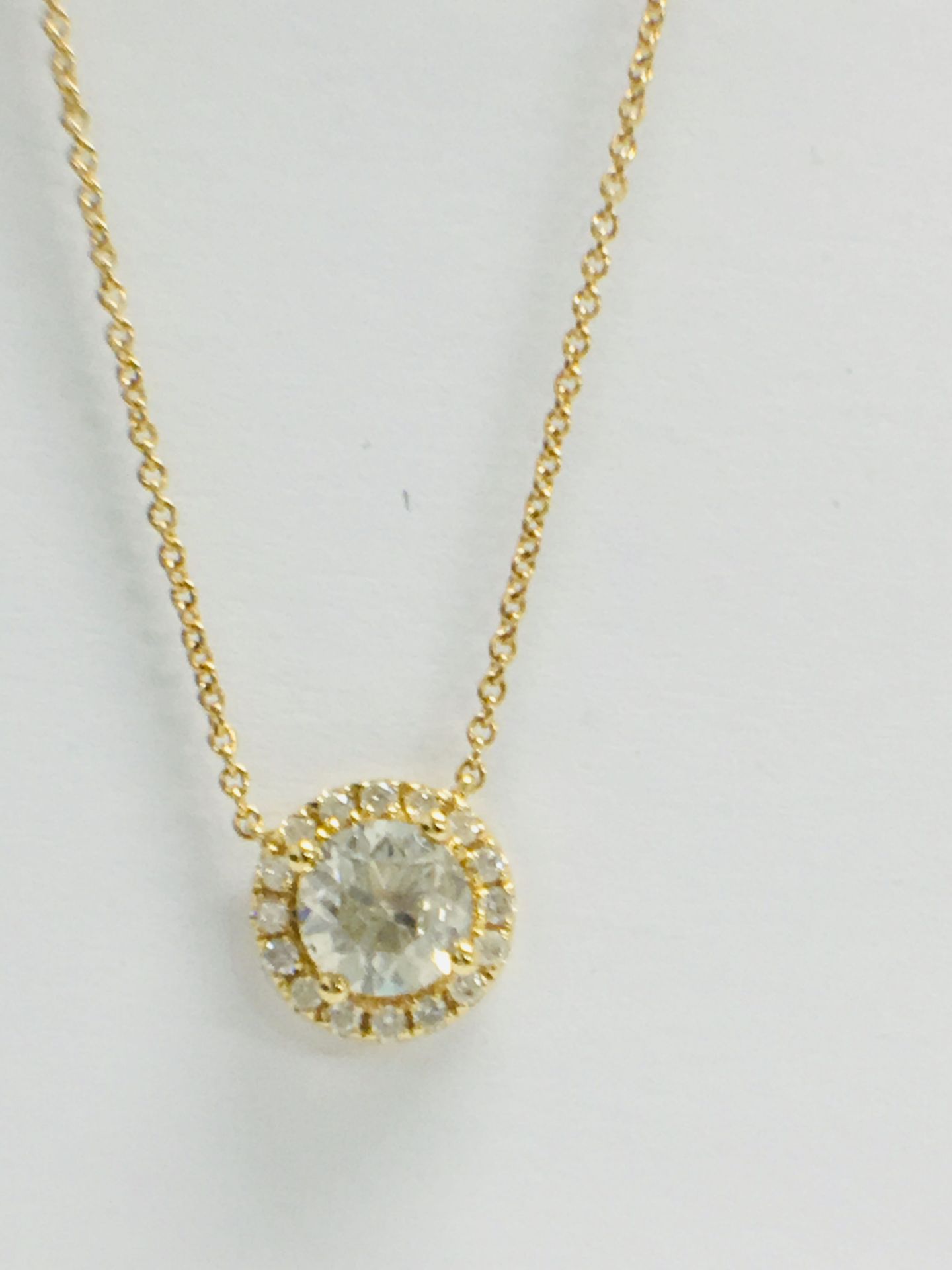 18ct Yellow Gold Diamond Necklace tdw - Image 4 of 10