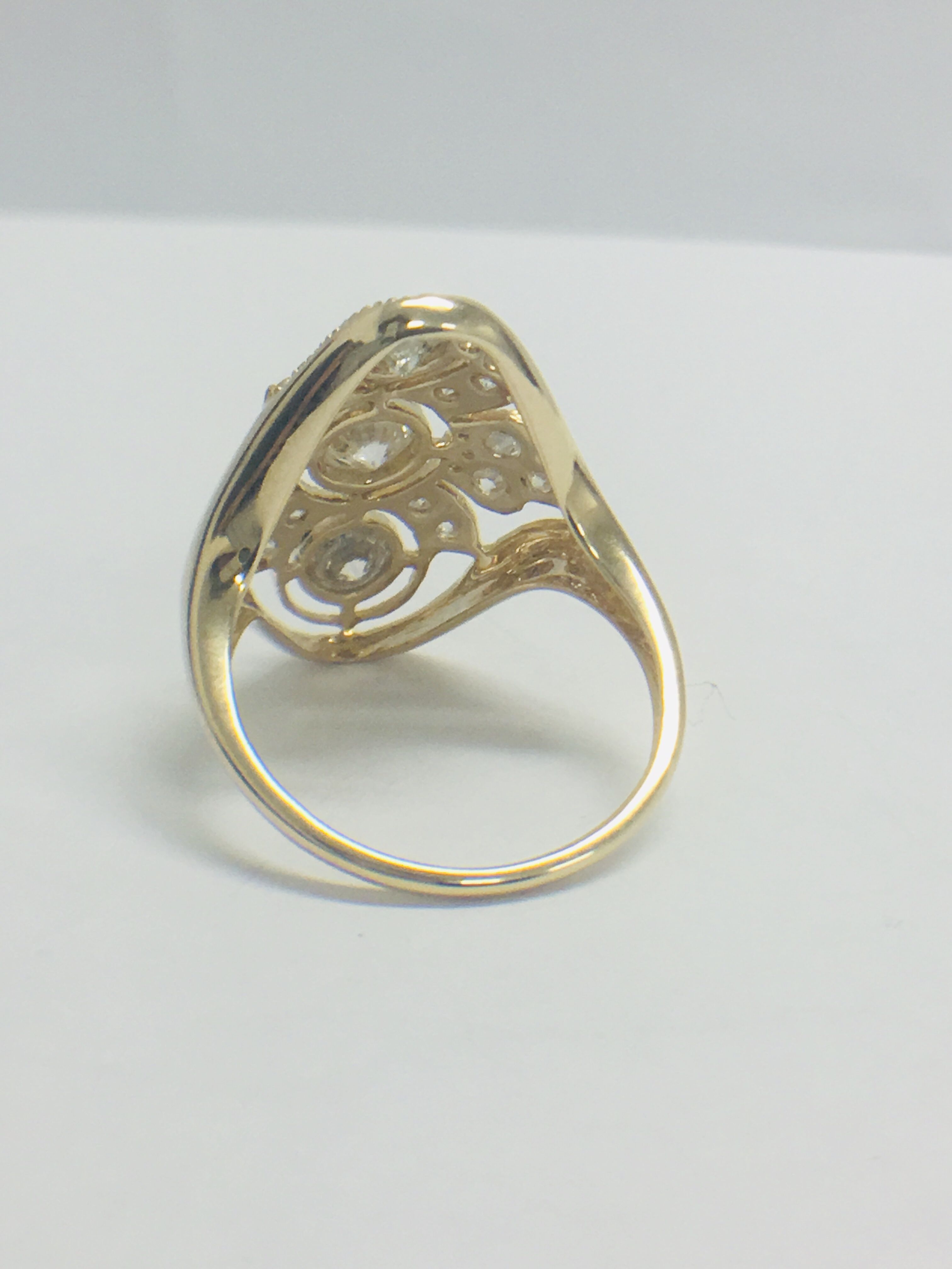 14ct Yellow Gold Diamond Ring. - Image 4 of 10