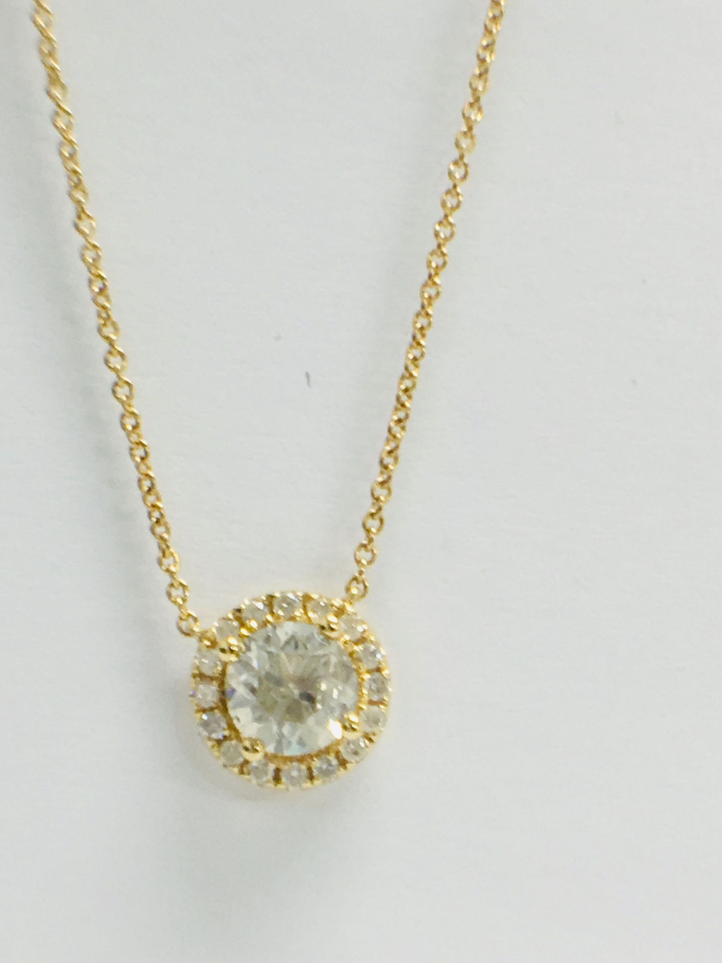 18ct Yellow Gold Diamond Necklace tdw - Image 5 of 10