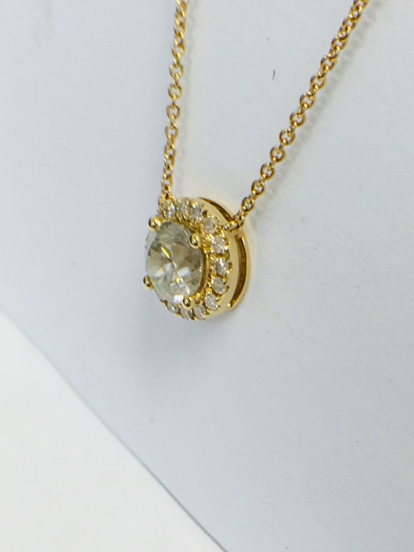 18ct Yellow Gold Diamond Necklace tdw - Image 6 of 10