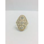 14ct Yellow Gold Diamond Ring.