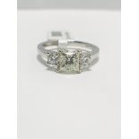 Platinum Diamond Three stone Ring 1.50ct