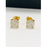 14ct Yellow Gold Diamond stud earrings,1.58ct