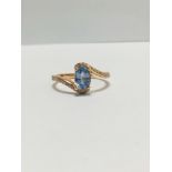 14ct Rose Gold Sapphire and Diamond ring