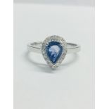 14ct White Gold Sapphire and Diamond Ring