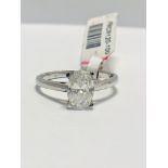 1ct Oval Diamond Solitaire Platinum Ring