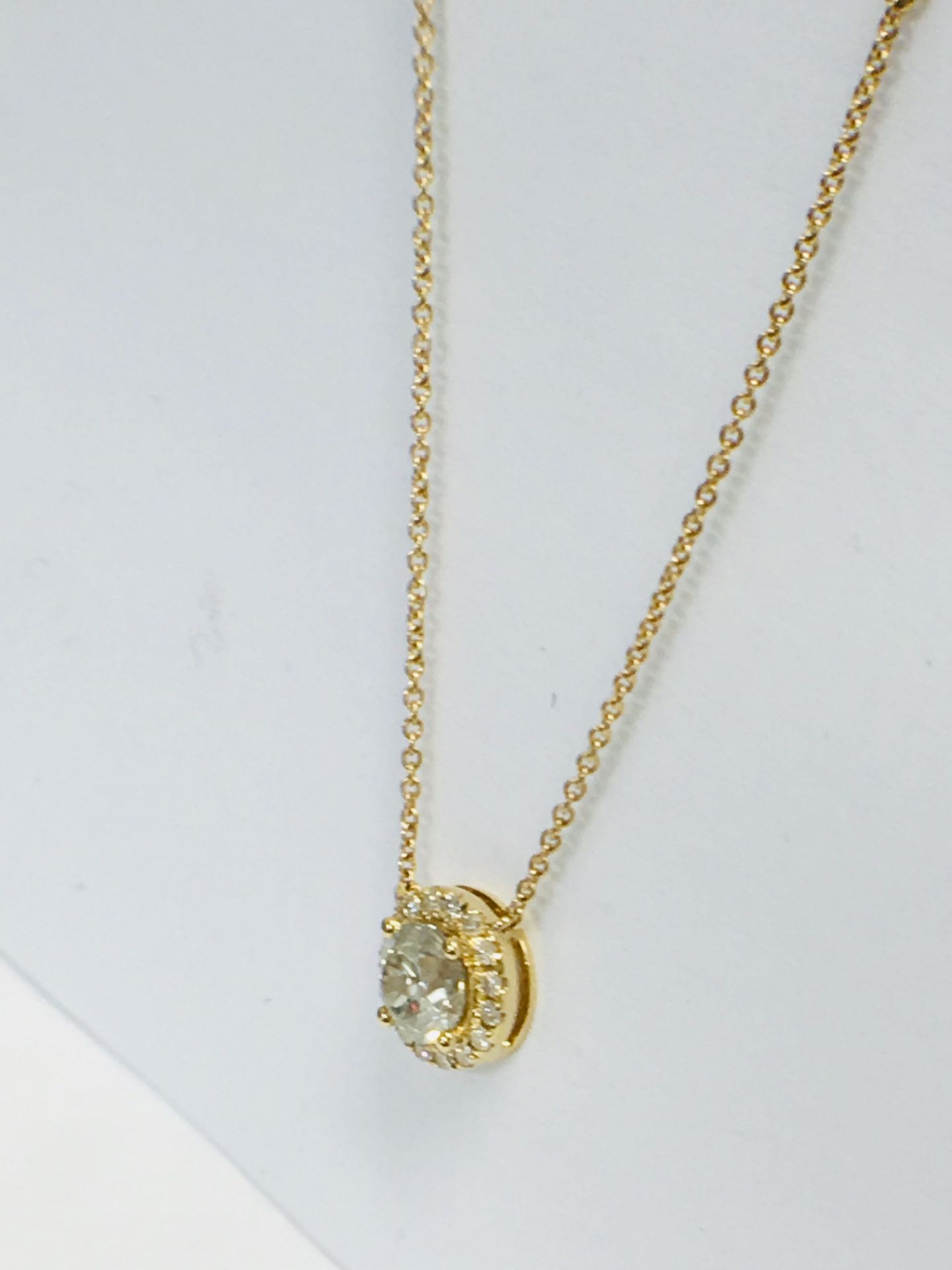 18ct Yellow Gold Diamond Necklace tdw - Image 7 of 10