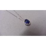 0.80Ct Halo Set Diamond Pendant.