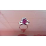 2.40Ct Ruby And Diamond Dress Ring.