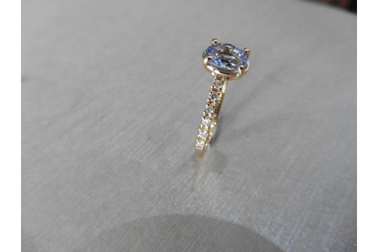 0.80Ct / 0.12Ct Ceylon Sapphire And Diamond Dress Ring. - Image 2 of 3