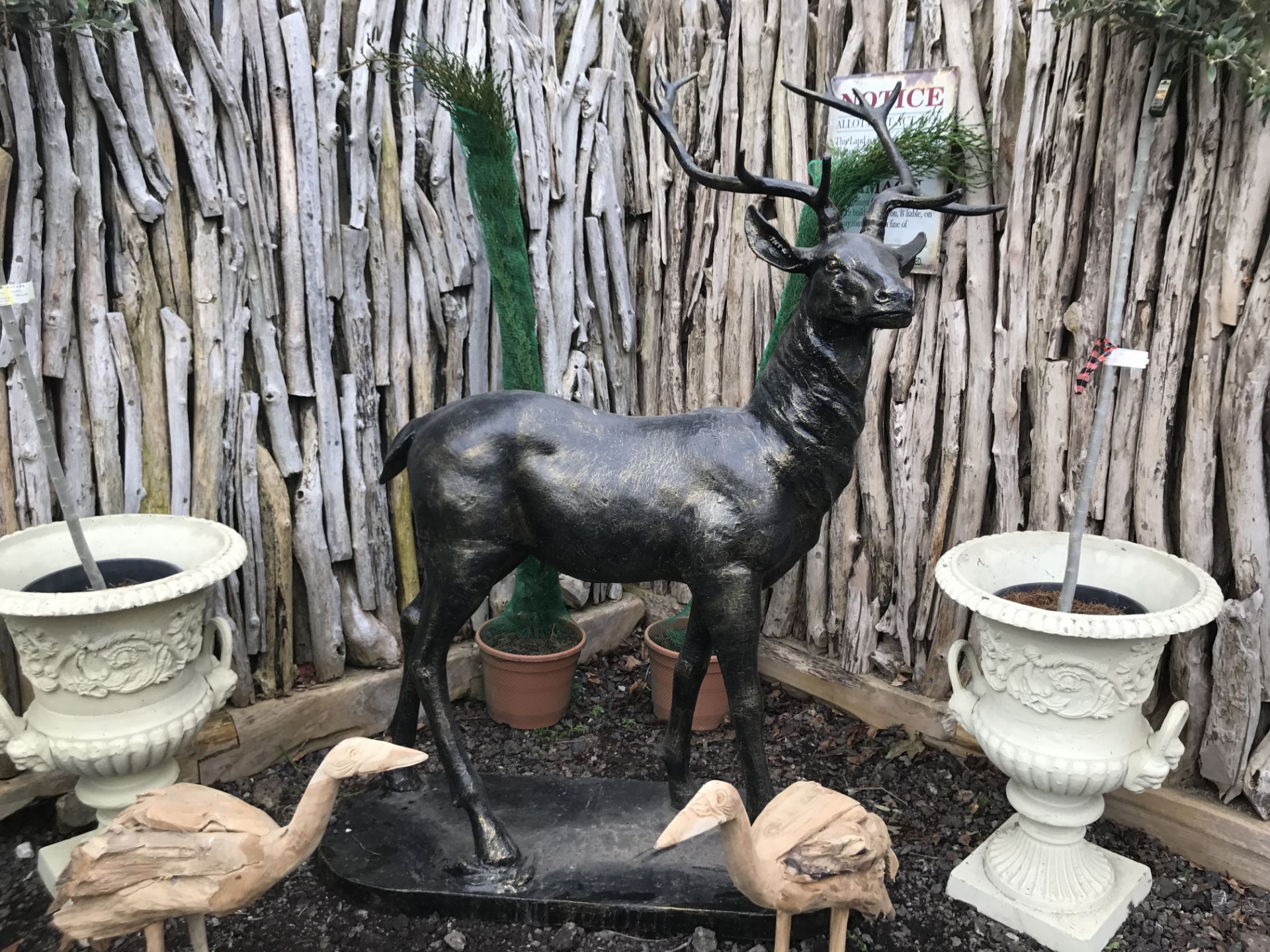 CAST IRON STAG STANDING