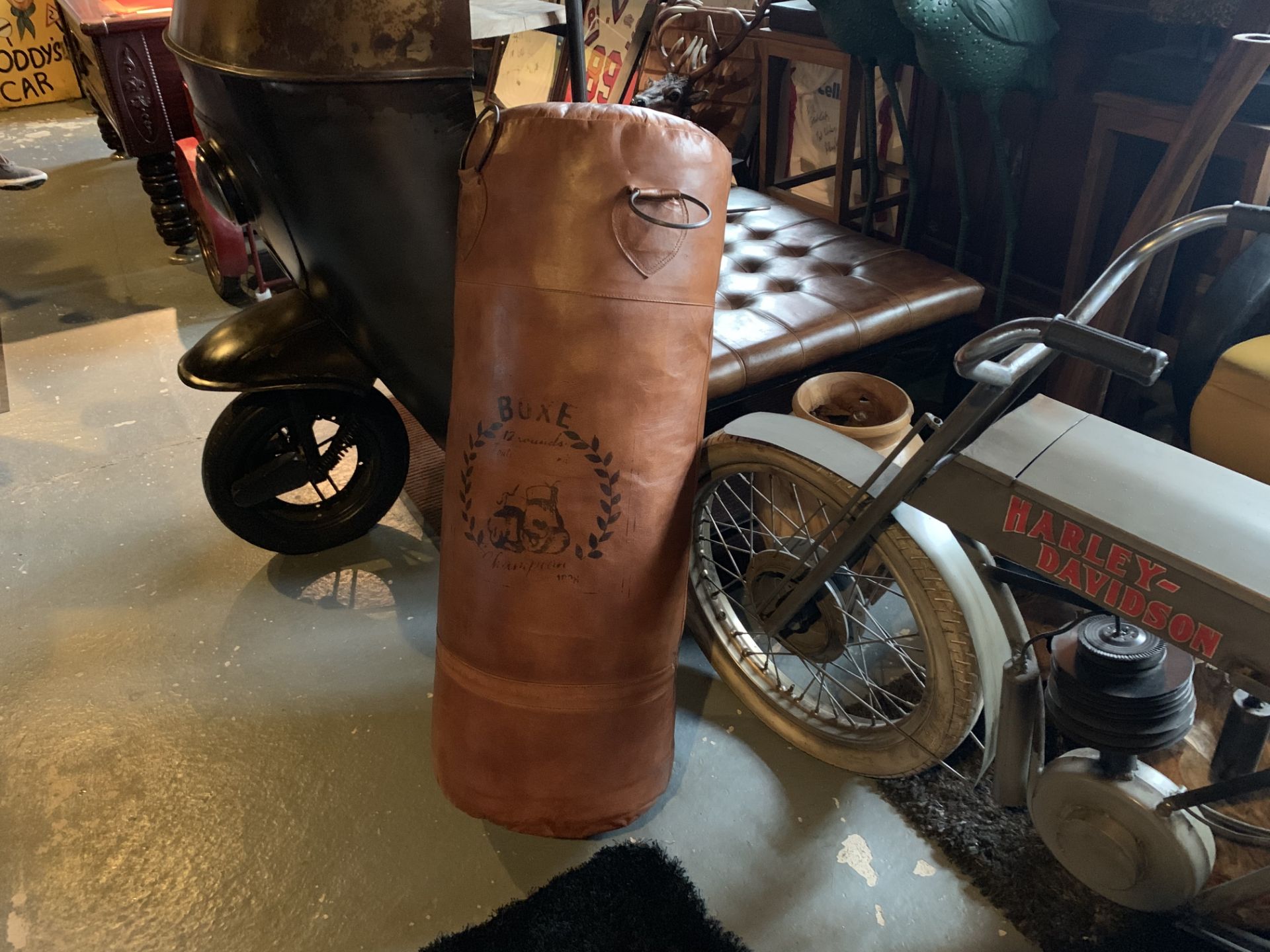 BOXED NEW LEATHER INDUSTRIAL PUNCHBAG