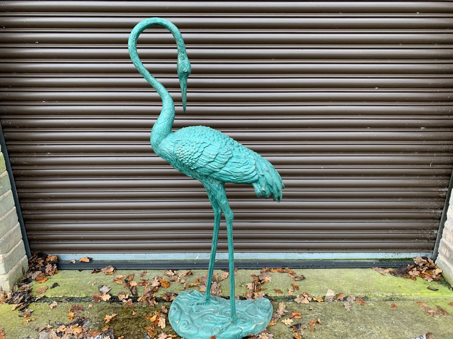 MASSIVE CAST METAL 5FT TALL STORK