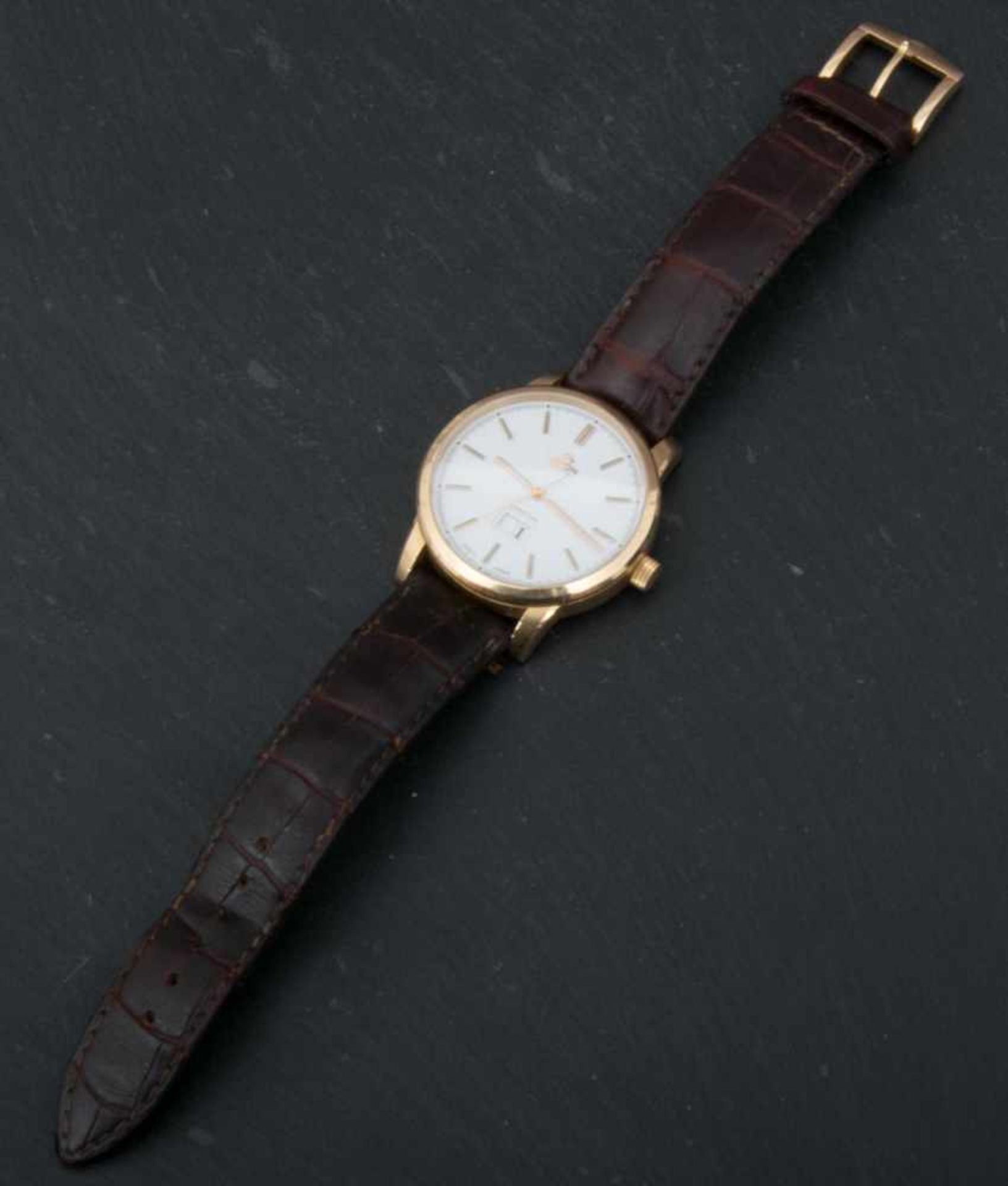 UNION GLASHÜTTE "VIRO - DATE" AUTOMATIK Herrenarmbanduhr, No. 015/100, Gehäuse in 750er Gelbgold, - Image 5 of 10