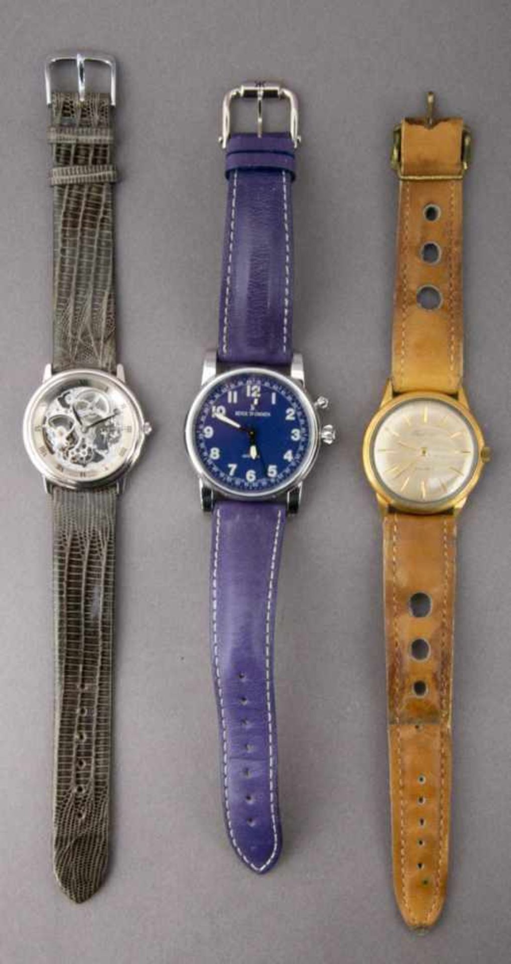 5teiliges Konvolut versch. Armbanduhren, alle ungeprüft. Versch. Alter, Größen, Materialien, - Bild 2 aus 16