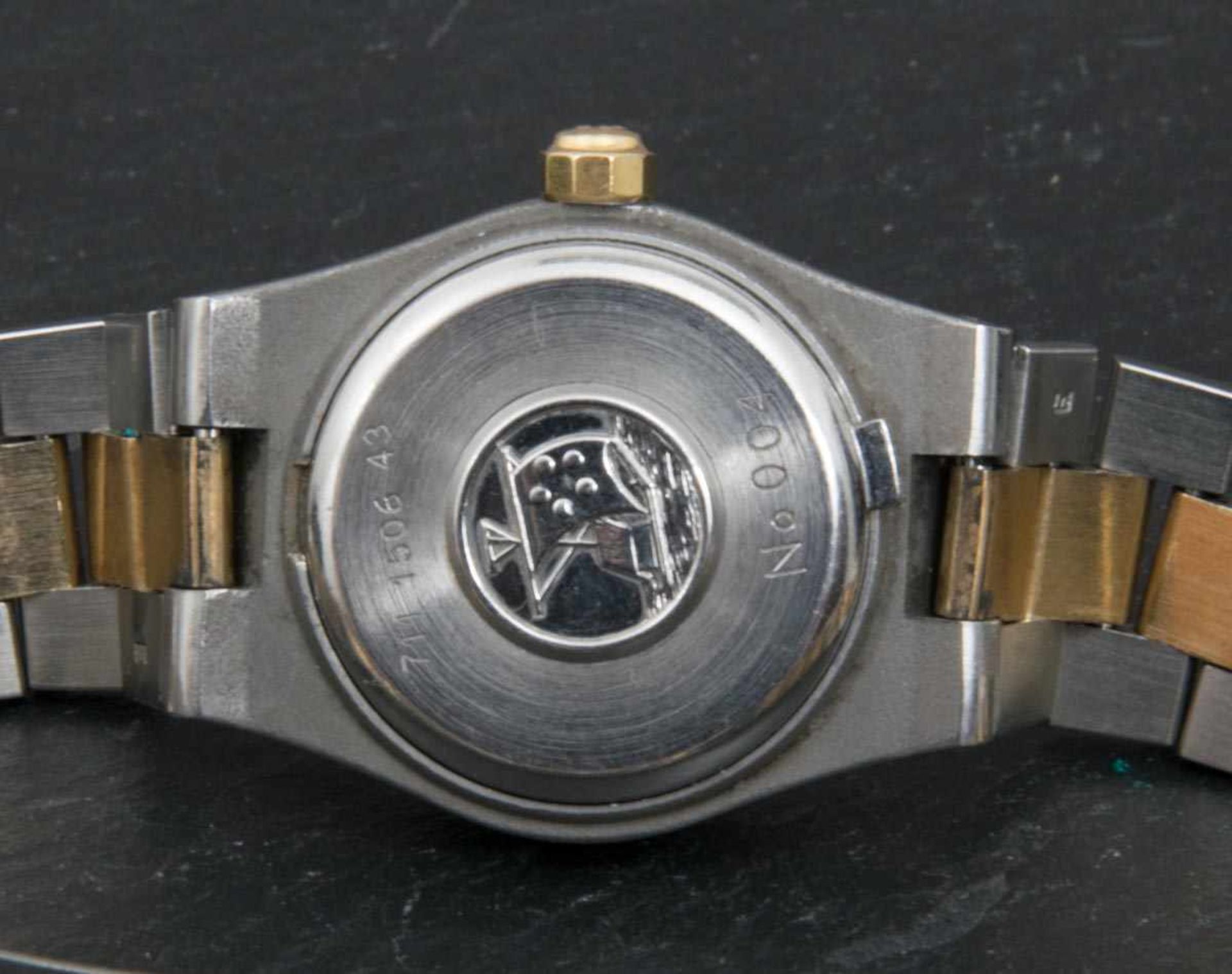 "ROYAL QUARTZ KONTIKI ETERNA" Damenarmbanduhr mit Garantieheftchen, Quarzwerk defekt. Stahl/14 K - Image 6 of 7