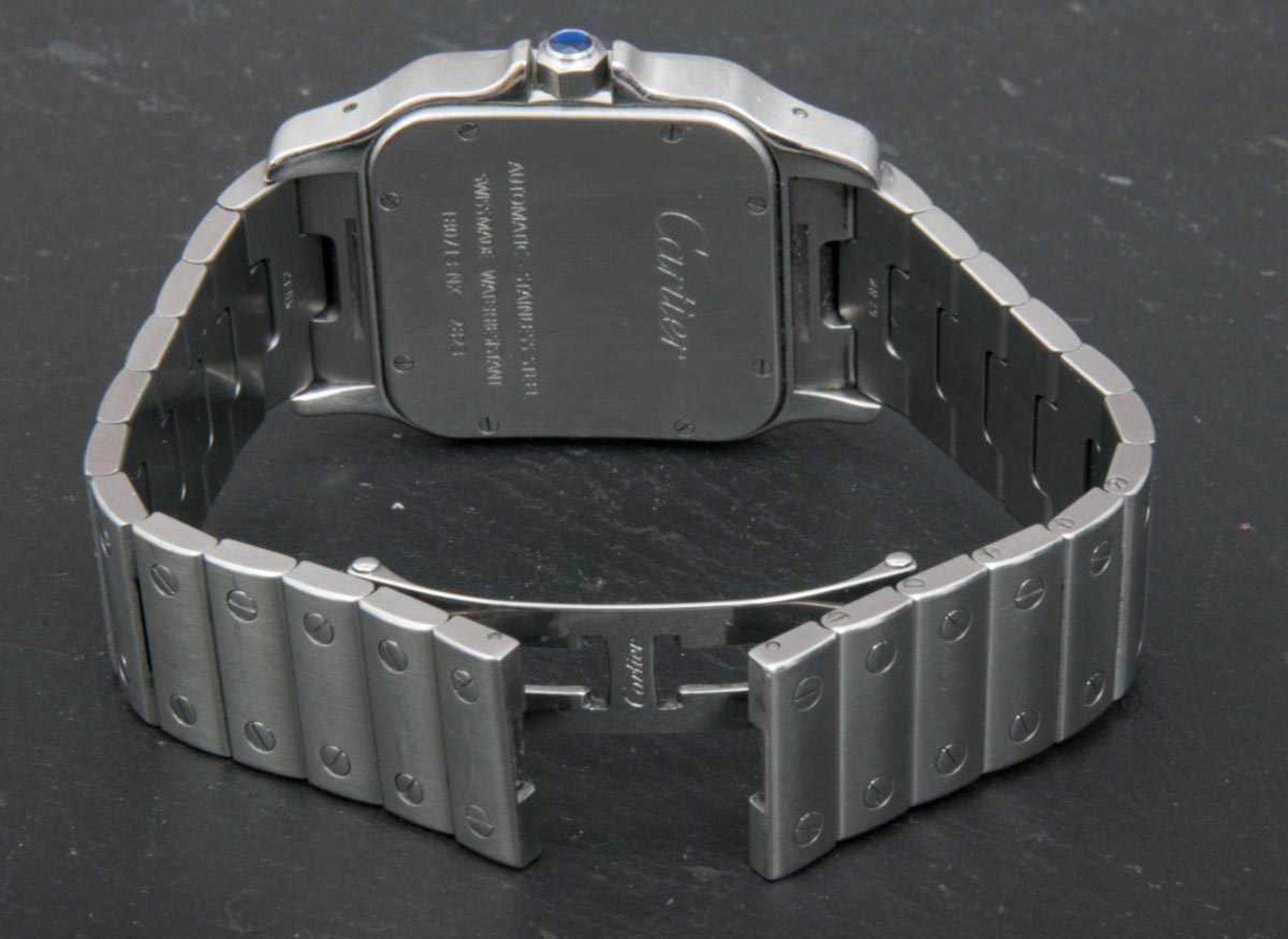 CARTIER "SANTOS DE CARTIER" AUTOMATIK Herrenarmbanduhr mit zentraler Sekunde und Datum auf der " - Bild 9 aus 10