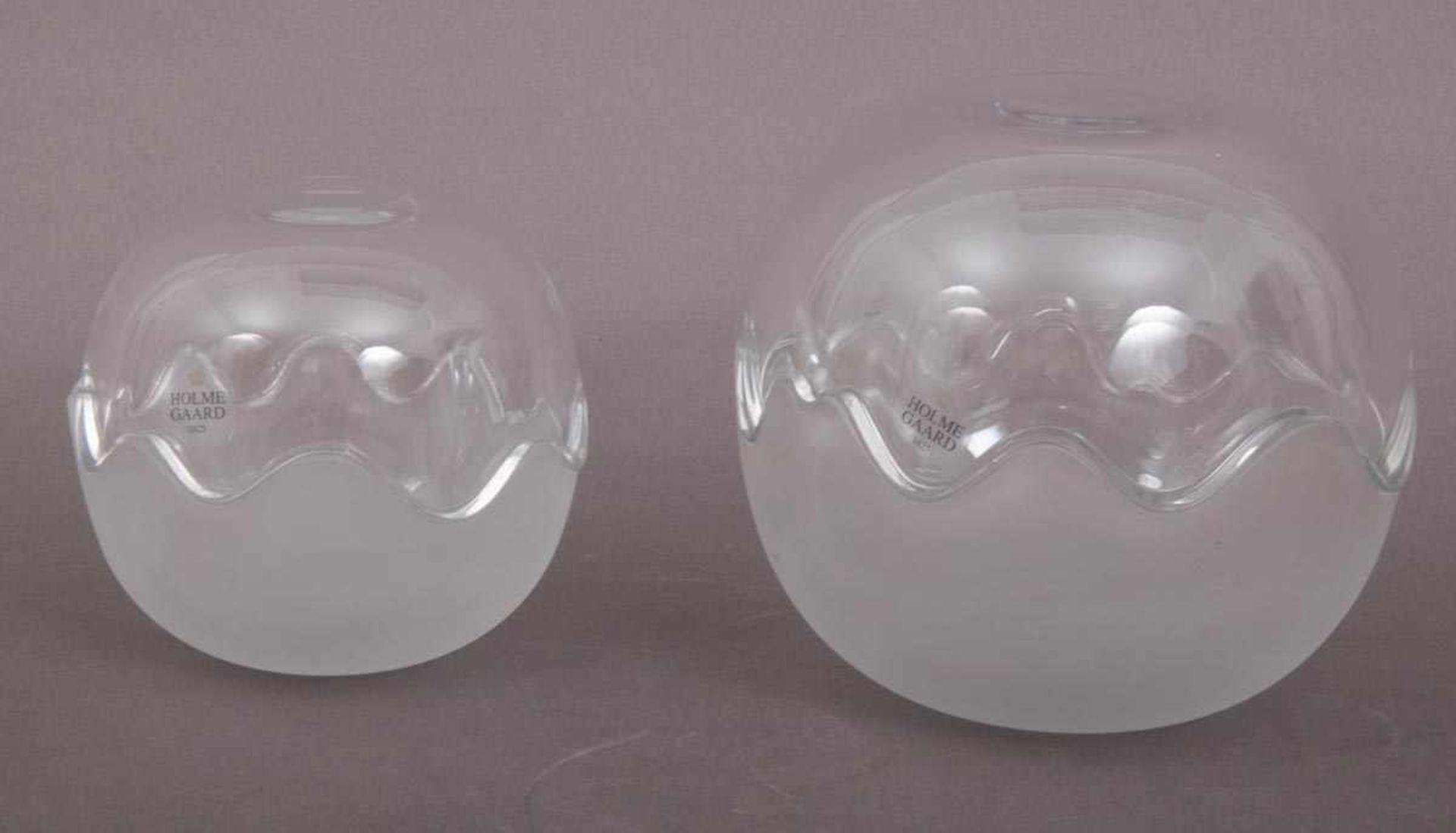 Holme Gaard Glasschalen-/Deckelschalenset, 4teiliges Set bestehend aus 4 Schalen in 2 Größen, 2