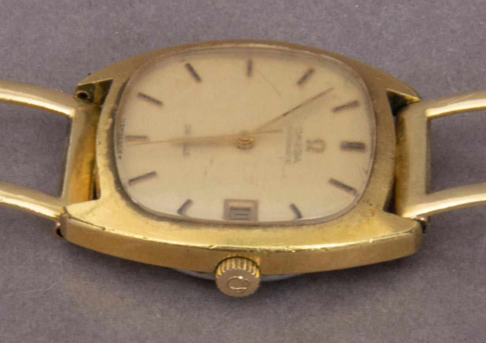 Omega De Ville Herrenarmbanduhr mit 585er Gelbgold-Armband (ca. 20 gr). Handaufzug mit - Bild 3 aus 7