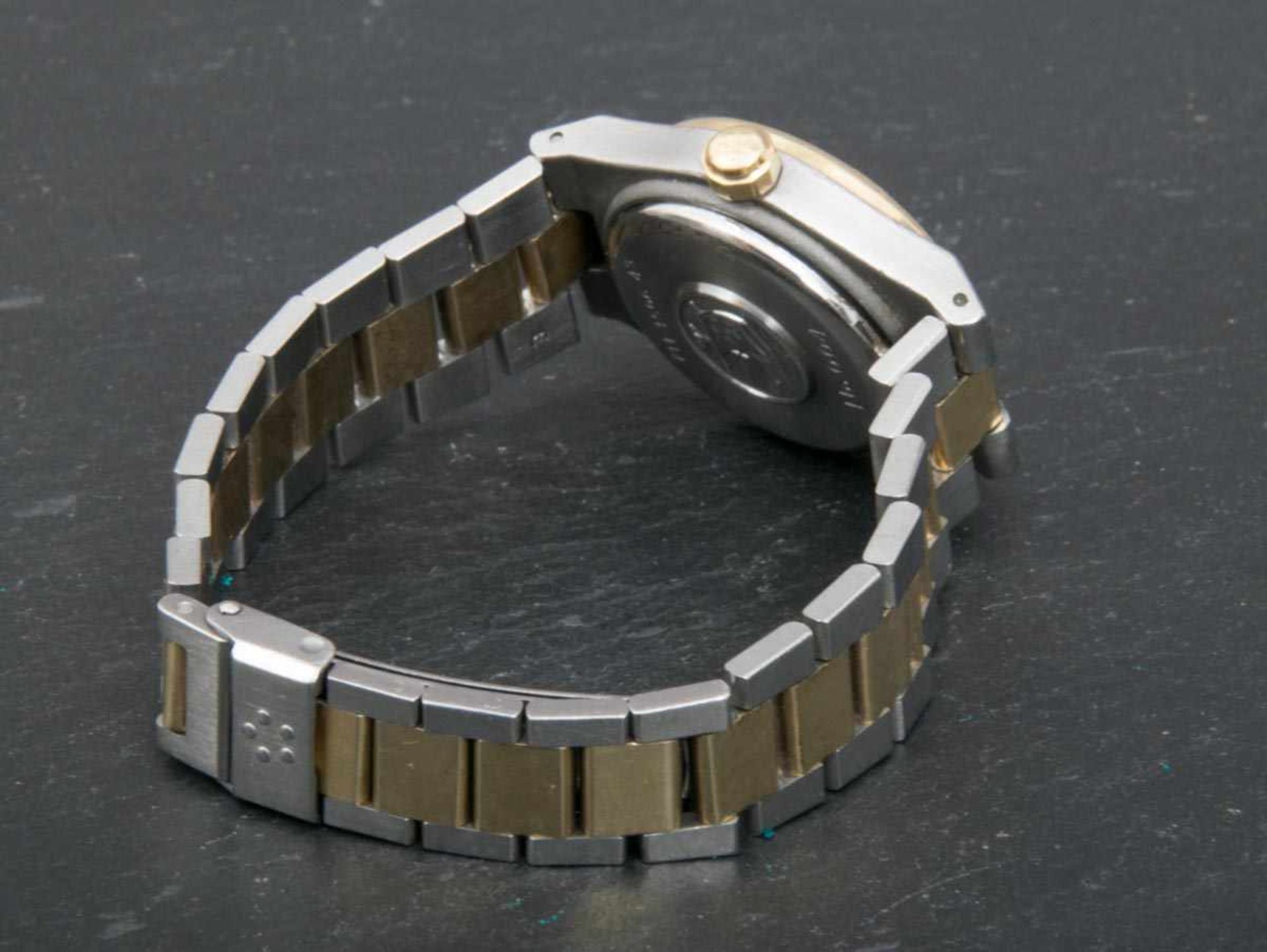 "ROYAL QUARTZ KONTIKI ETERNA" Damenarmbanduhr mit Garantieheftchen, Quarzwerk defekt. Stahl/14 K - Image 5 of 7