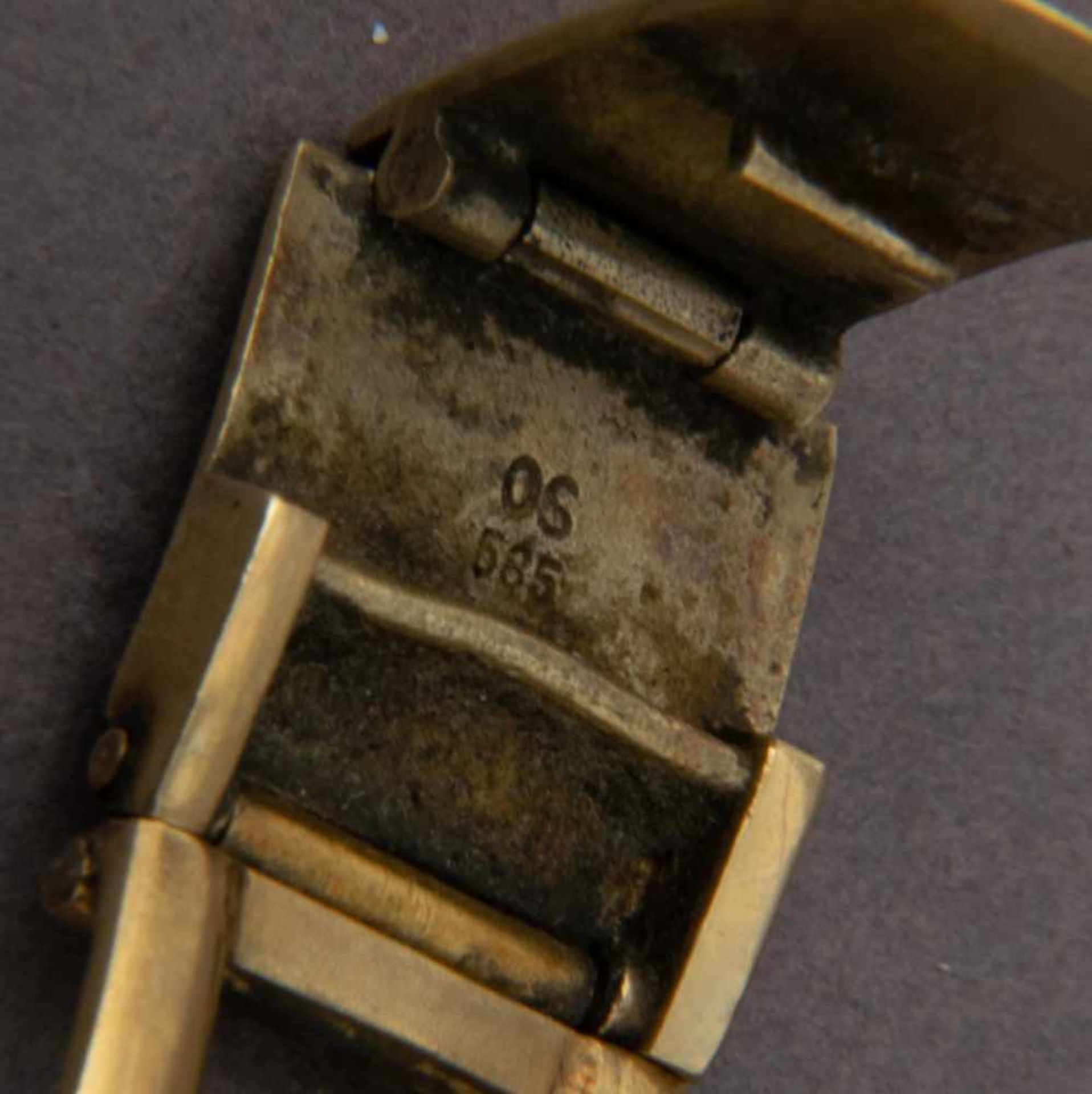 Omega De Ville Herrenarmbanduhr mit 585er Gelbgold-Armband (ca. 20 gr). Handaufzug mit - Bild 4 aus 7