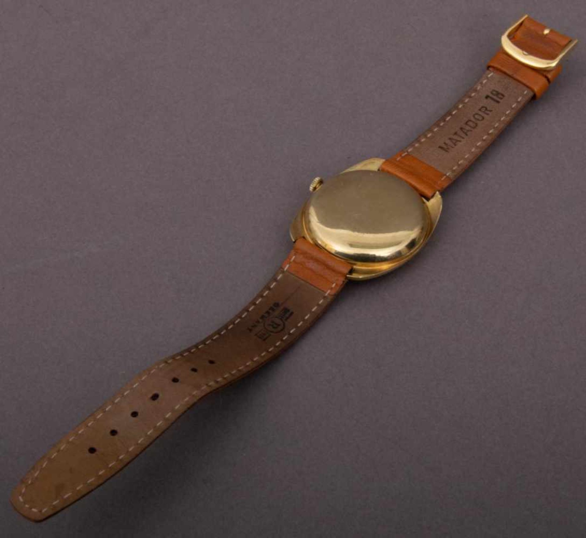 BIFORA AUTOMATIK Herrenarmbanduhr der 1960er/70er Jahre. Zentrale Sekunde & Datumsanzeige, 585er - Bild 4 aus 4