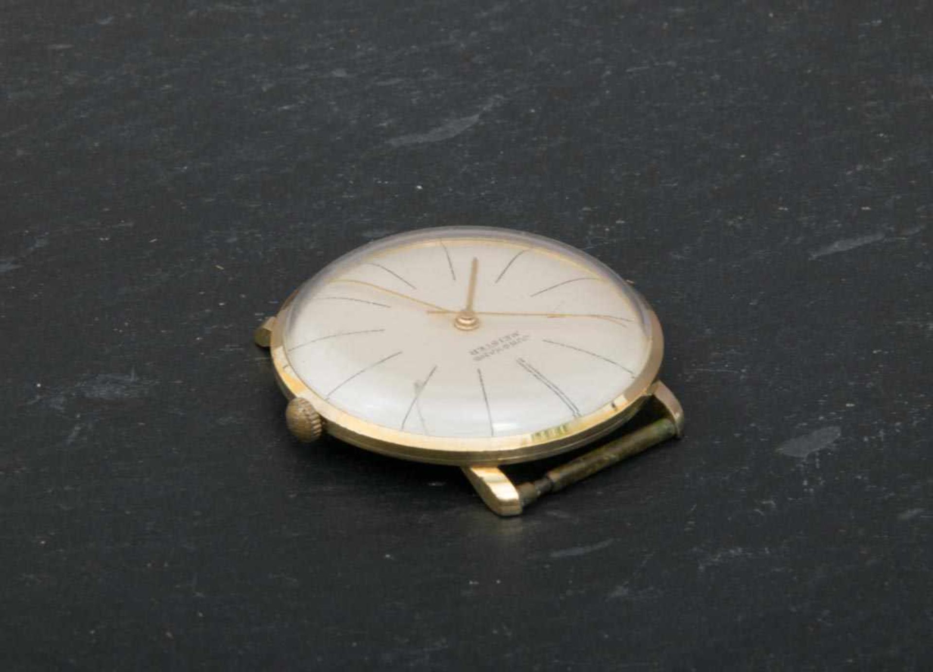 JUNGHANS "MEISTER"-Herrenarmbanduhr der 1950er/60er Jahre. Zentrale Sekunde, Werk läuft an, Werk - Image 3 of 5