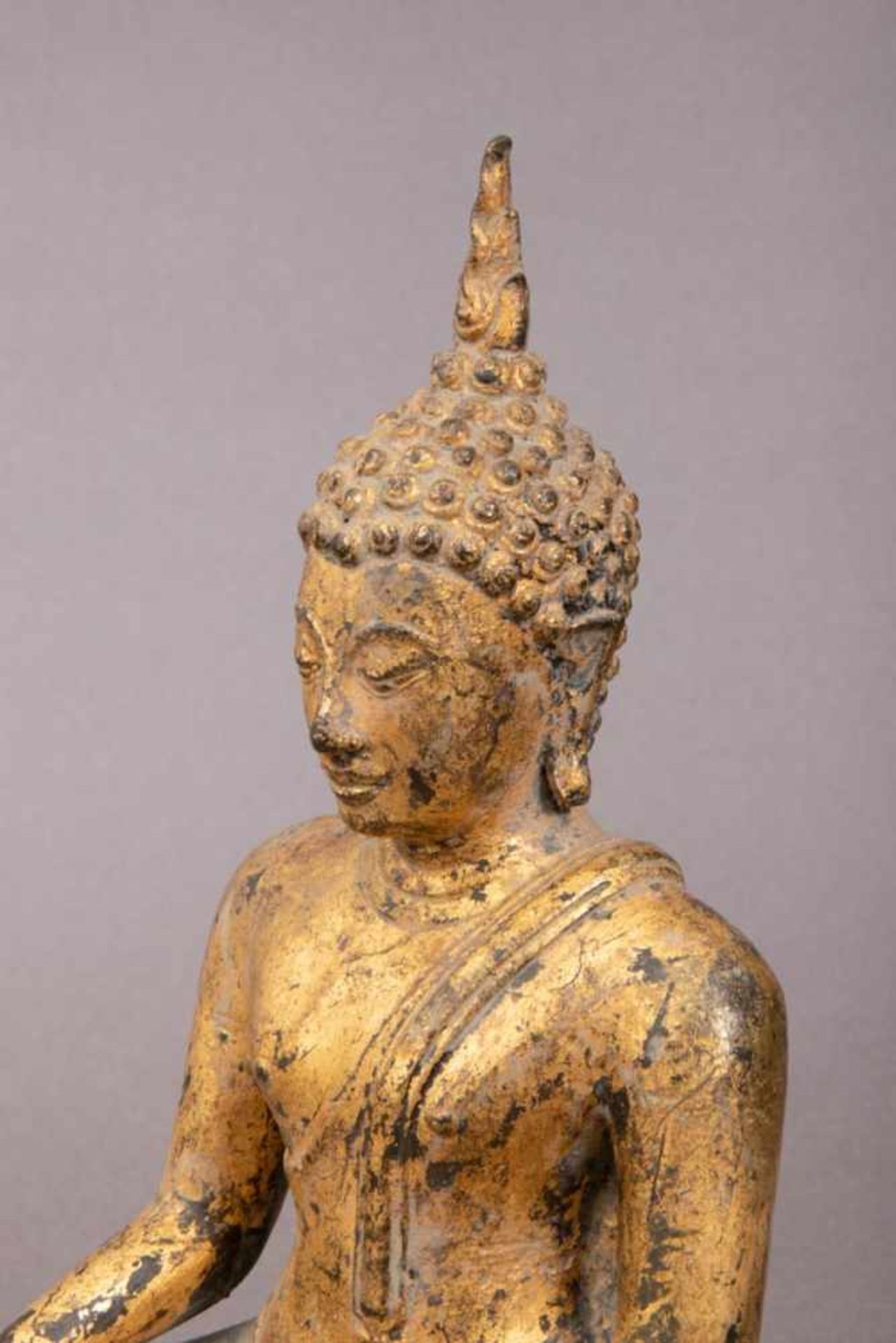 Buddha, unbekanntes/unklares Material & Alter, Höhe ca. 21,5 cm - Bild 5 aus 6