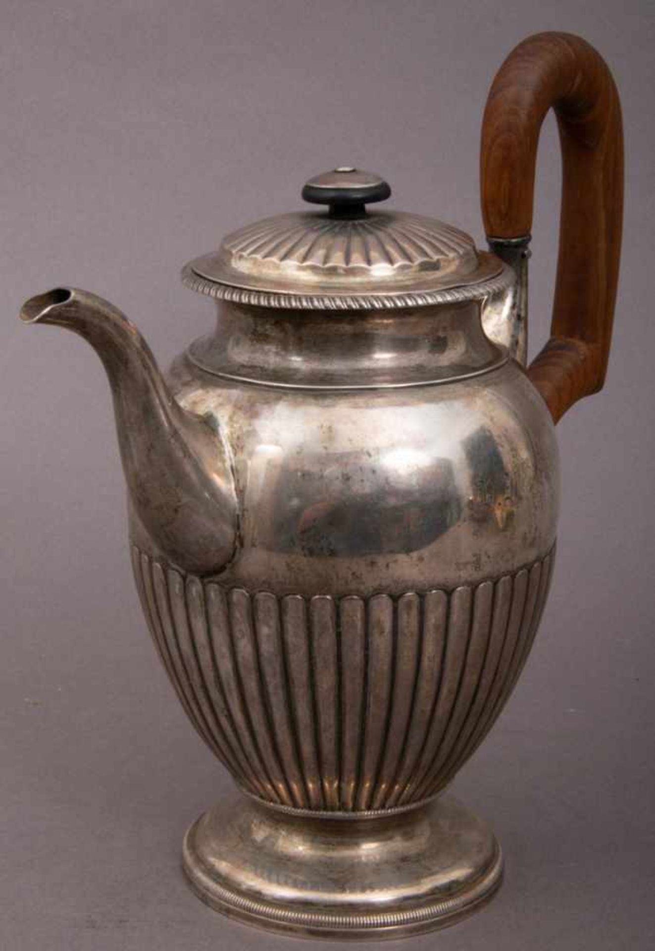 Wiener Kaffeekanne, Biedermeier, 13lötiges Silber, Meister Benedikt Nicolaus Ranninger 1828, Höhe