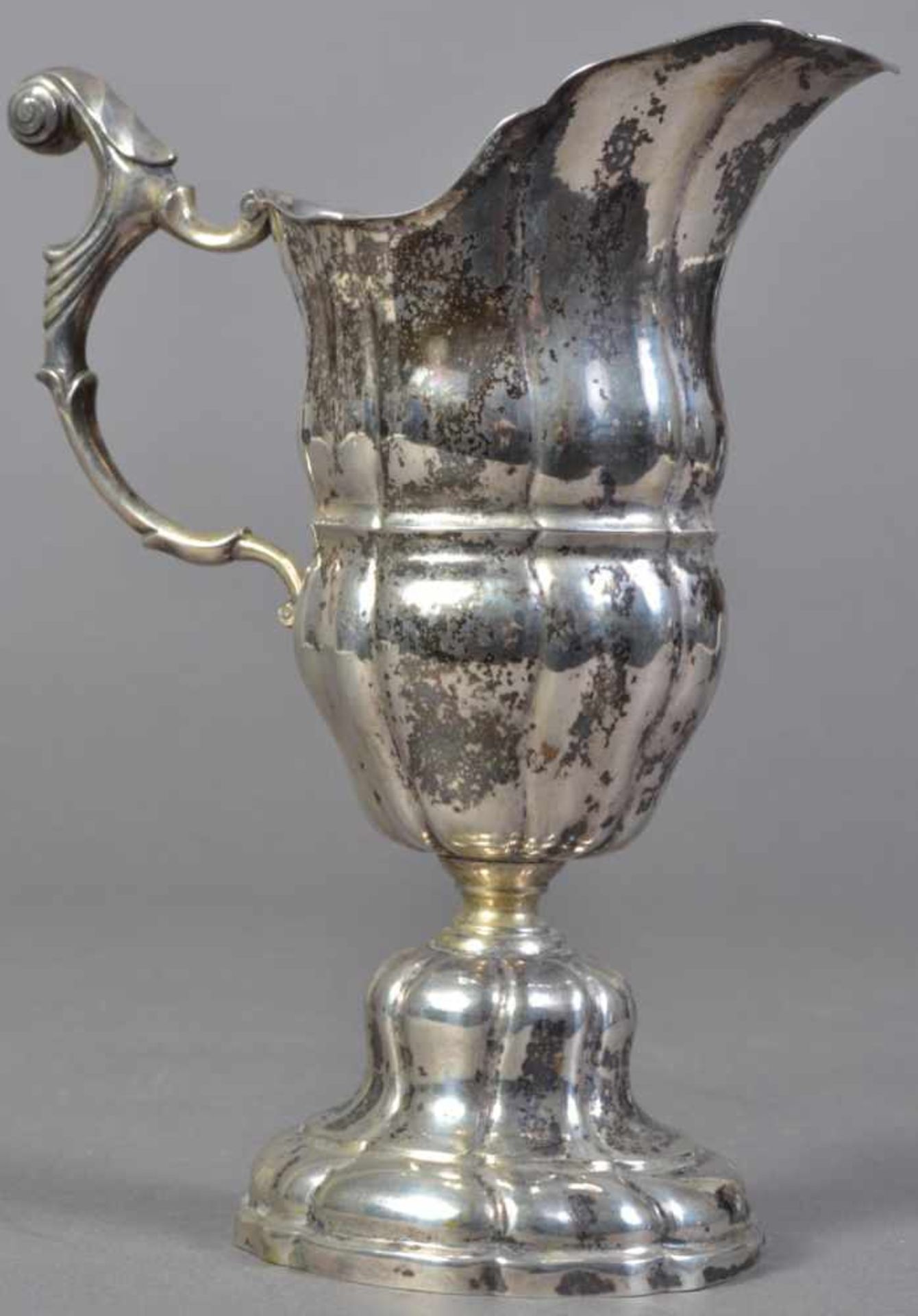 Barocke Helmkanne, Silber, Augsburg 1773 - 75, mit geraden Zügen, glockenförmiger Stand, - Bild 18 aus 22